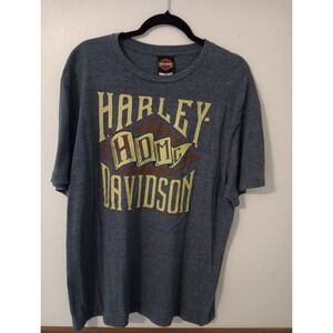 Harley Davidson Motorcycle T-Shirt  Birmingham AL. Blue Mens Sz. XL Pre-owned